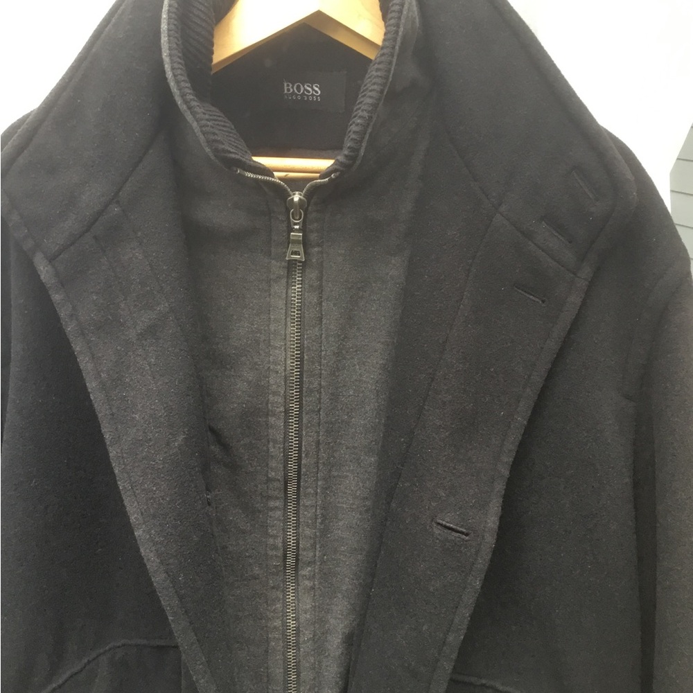 Boss Men's Dark Gray Military Jacket